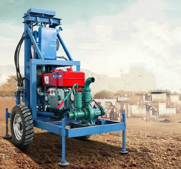 Portable 100m Water Well Rig Drilling Machine/Well Drilling Machine For Hard Rock