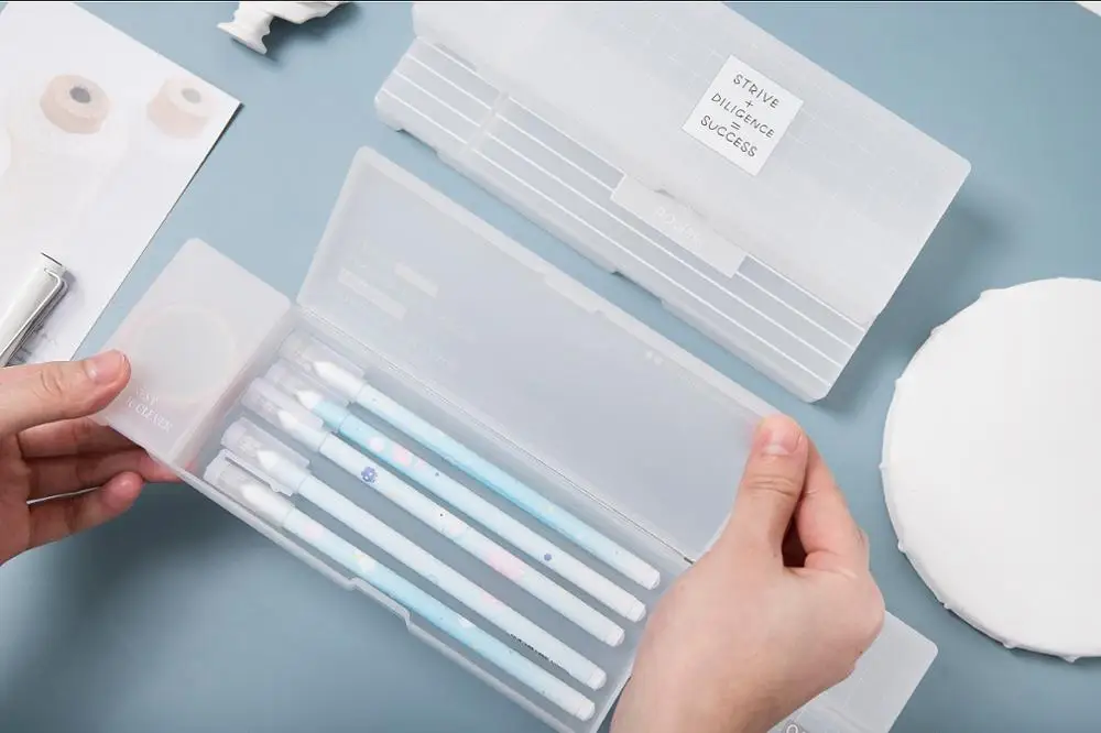 wholesale Simple PP Pencil case box with 4c printing for school student