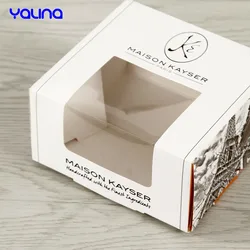 wholesale transparent clear PVC printing paper gift package tall cake box with window