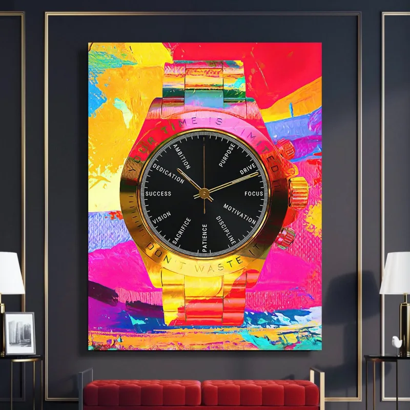 
Various types of factory wholesale watercolor watches canvas art prints paintings 