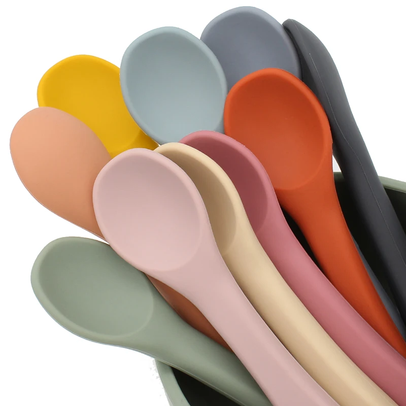 Wholesale Latest Self-training Baby Spoon Baby silicone spoon