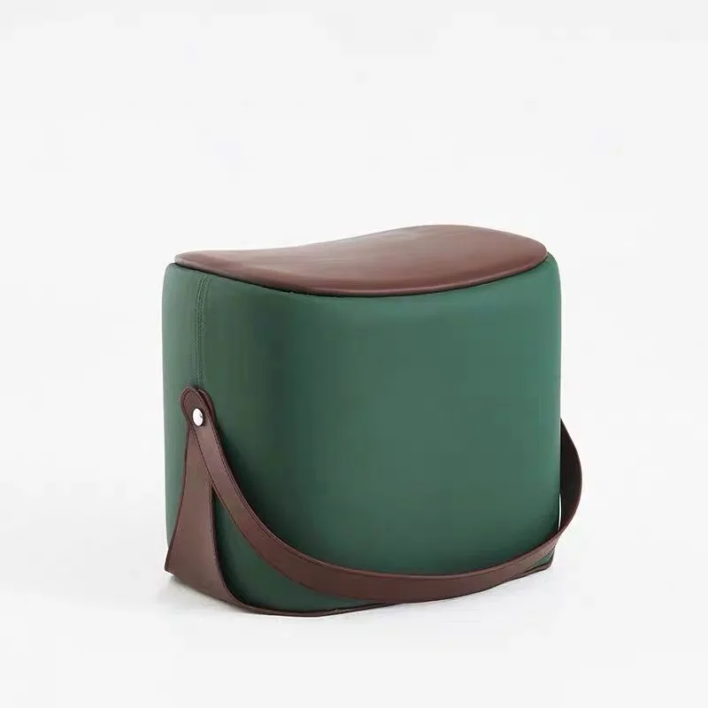 Wholesale living room modern furniture shoes sitting room storage saddle leather stool chair Ottomans
