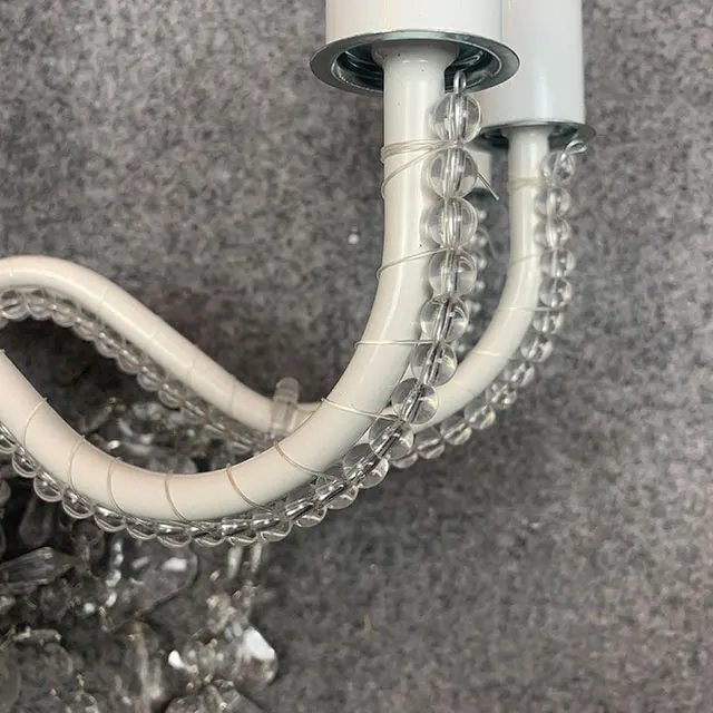 Современные хрустальные акриловые металлические люстры для лобби гостиной с сертификатом ROHS CE подвесной белый домашний потолочный светильник