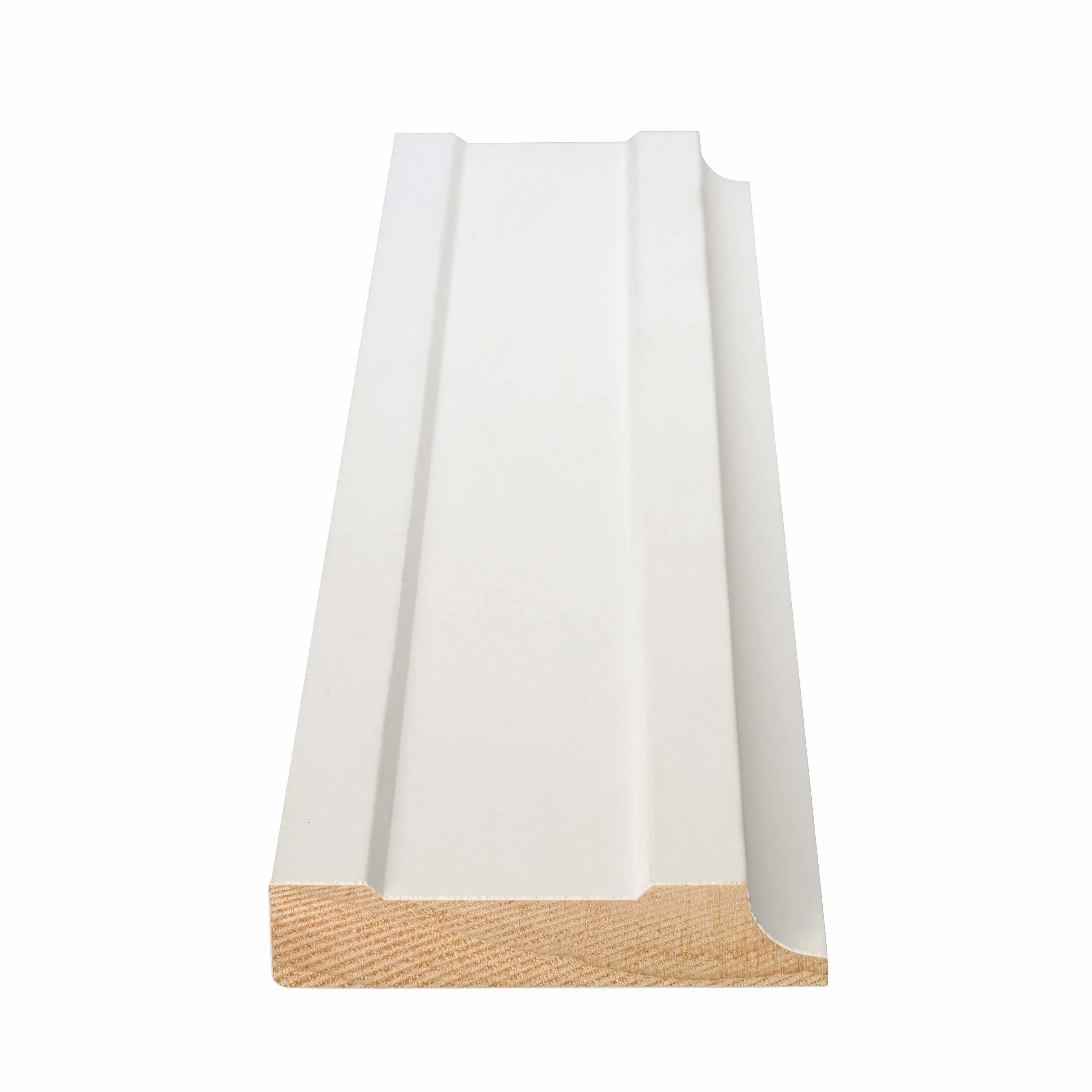 Modern Glossy White Primed Architrave Radiata Pine Panel Moulding Solid Wood Crown Moulding Interior Indoor Villa Use Flexible