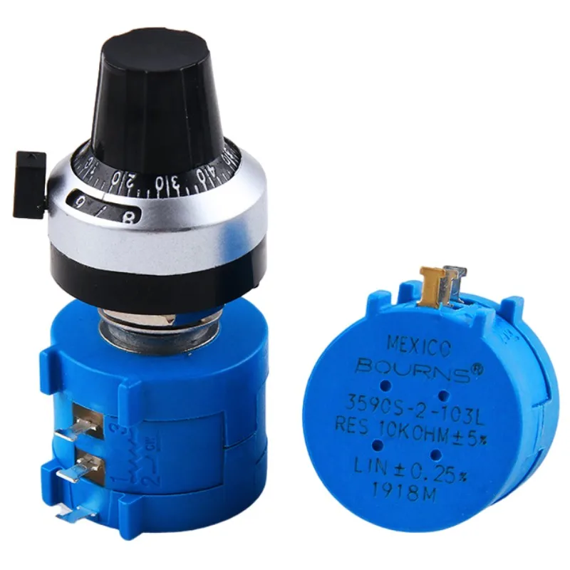 Multiturns Trimmer Potentiometer Trimming Potentiometer Multi-turn Adjustable Ceramic 1k 102 203 20k Ohm Trimpots 500k 5k 10 Top