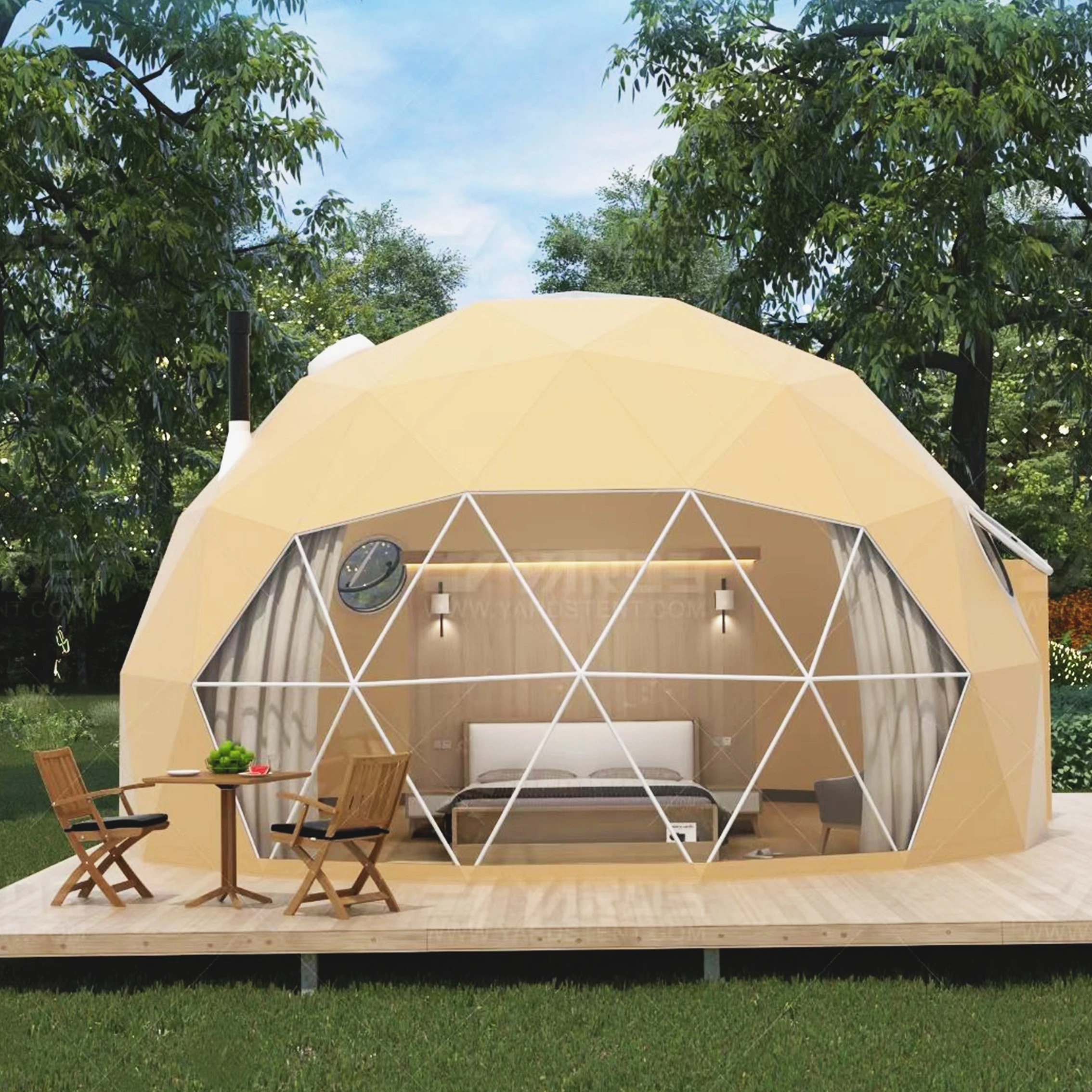 2 человека водонепроницаемый Зимний купол палатка дом Glamping Igloo