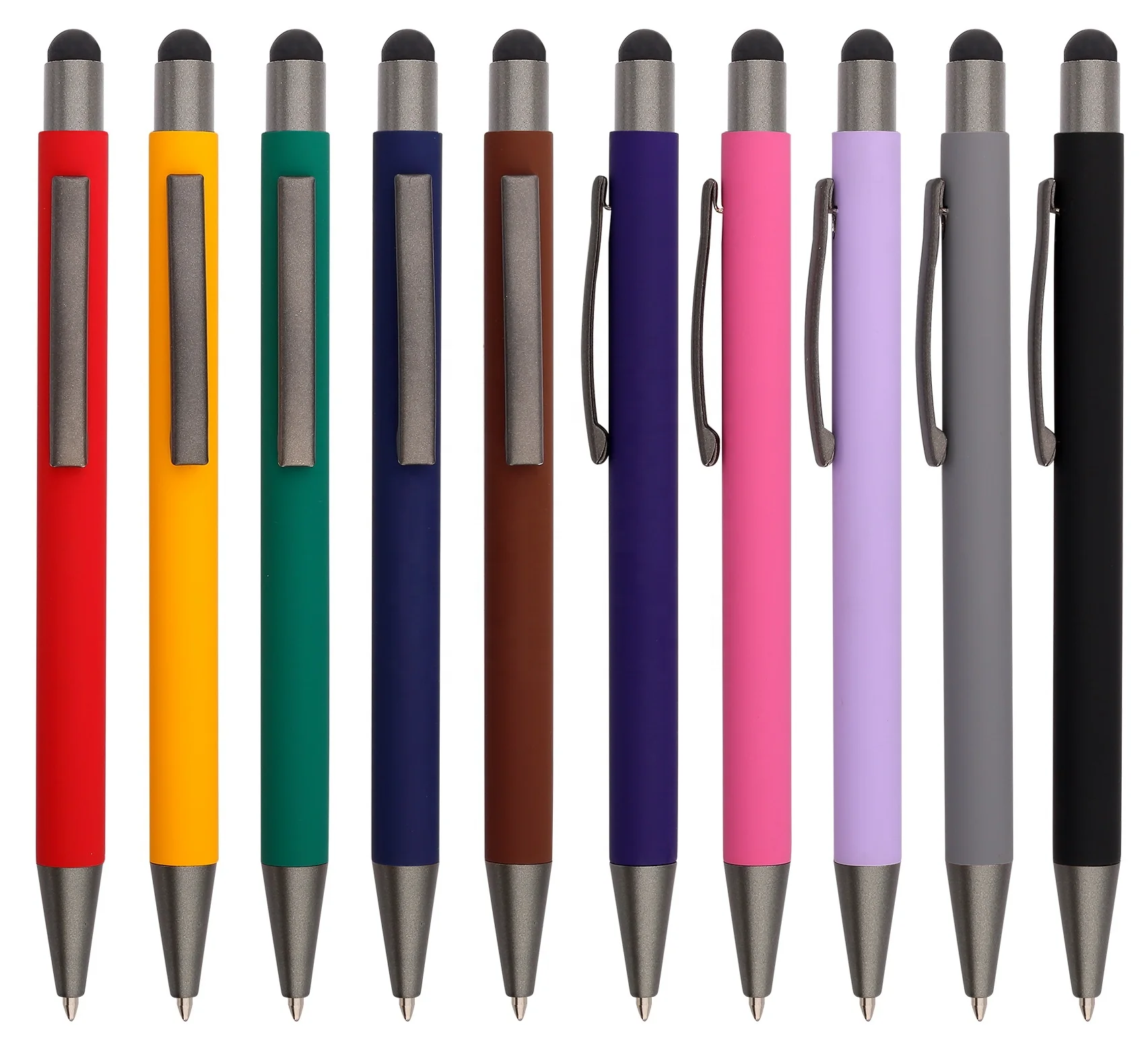 Wholesale High Quality Fashion Corporate Gift Rose Gold Design Premium Click Metal Ballpoint Pens With Custom Laser logo