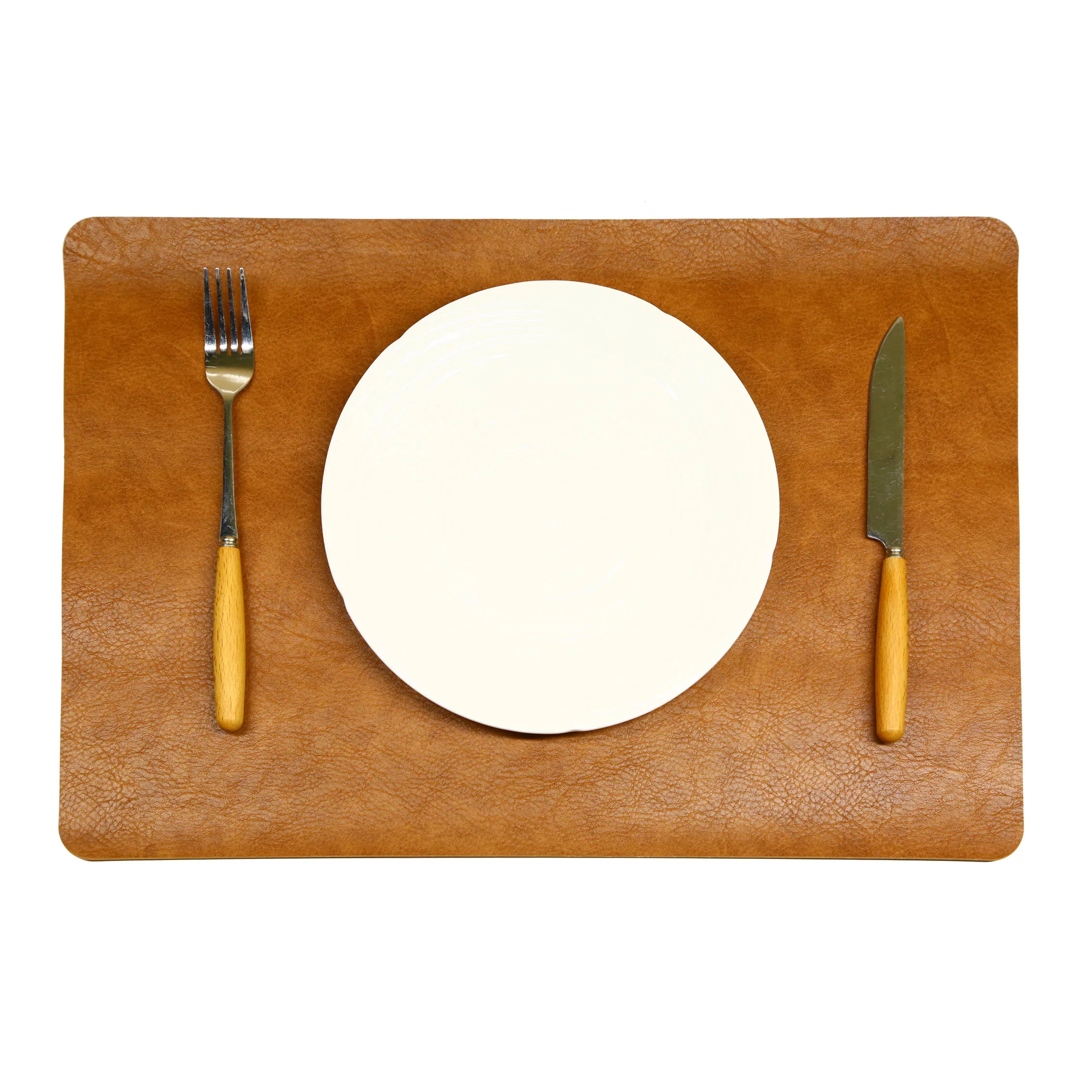 Tabletex Retro style surface texture has textured leather Placemat Use in high-end restaurants Table Mat