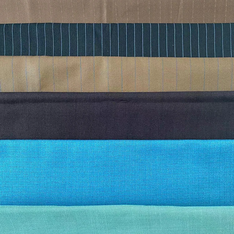 Factory Manufacture Tr Twill Fabric For Man Uniform Suit Fabric Viscose Polyester Fabric