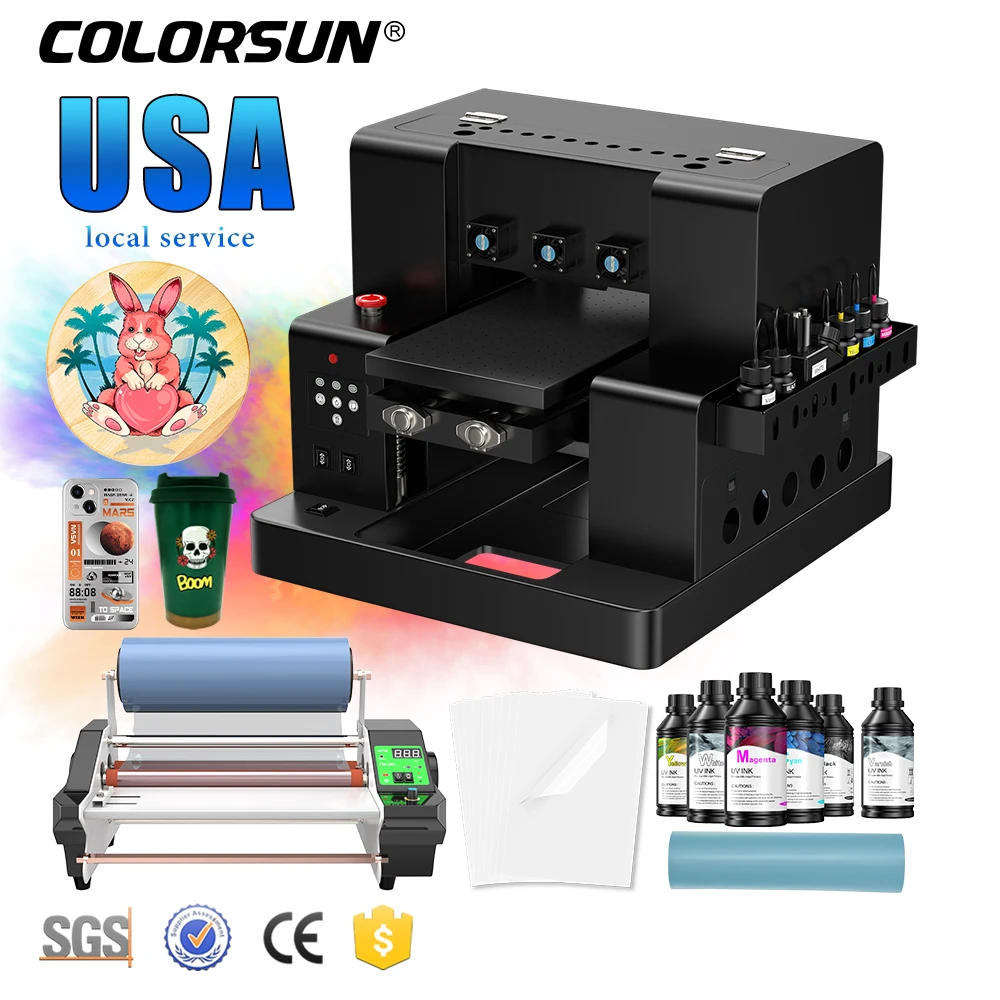 Маленький УФ планшетный принтер формата a4 Настольная печать на чехле для телефона керамика кожа сталь