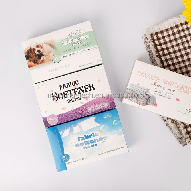 Anti-static & Anti-wrinkle Fabric Softener Dryer Sheets Customized Logo Long Lasting Fragrance Fabric Dryer Sheets