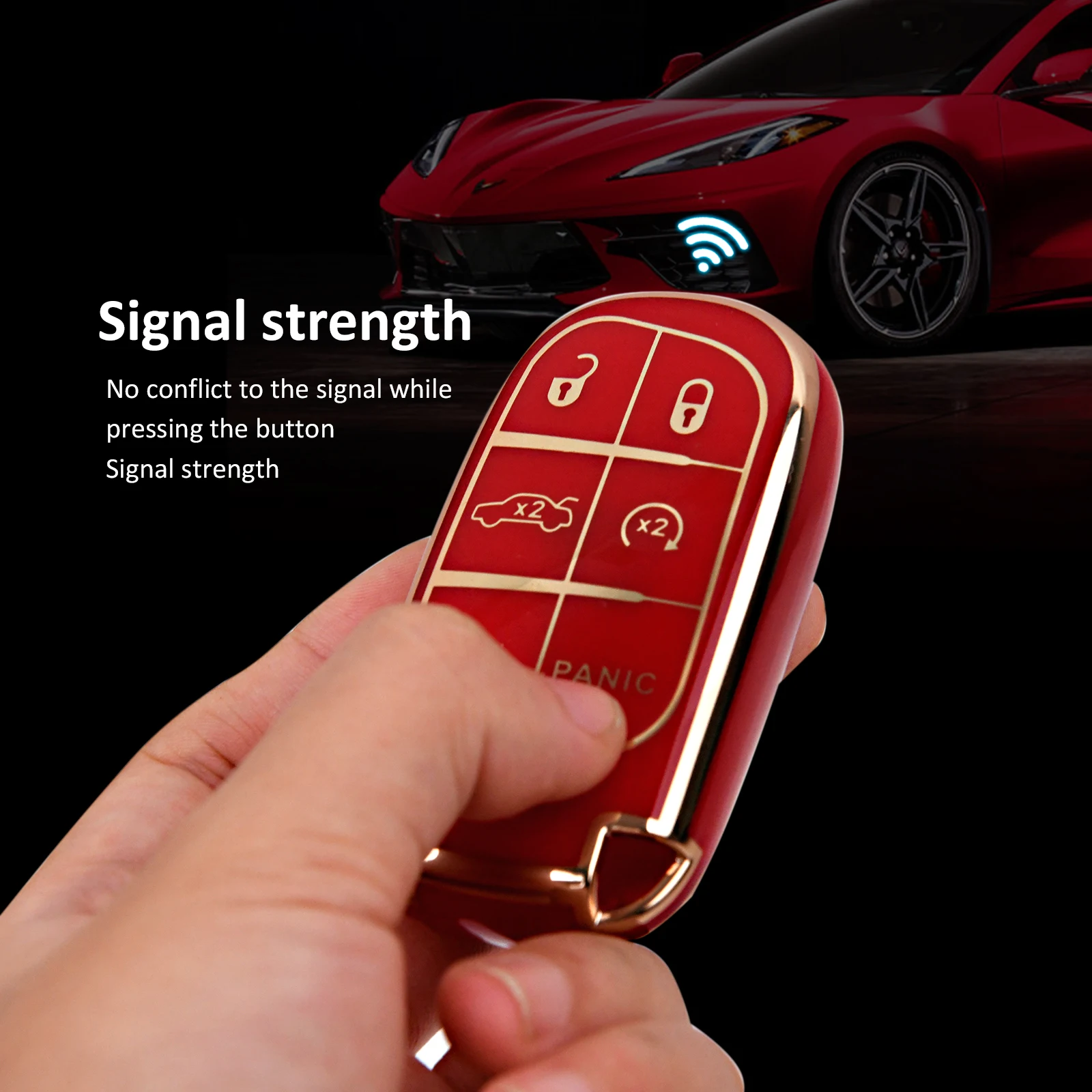 New Design Keyway With Logo Cover Available For Wholesale Fashionable Design Automotive Interior Smart   Jeep Car key Cover