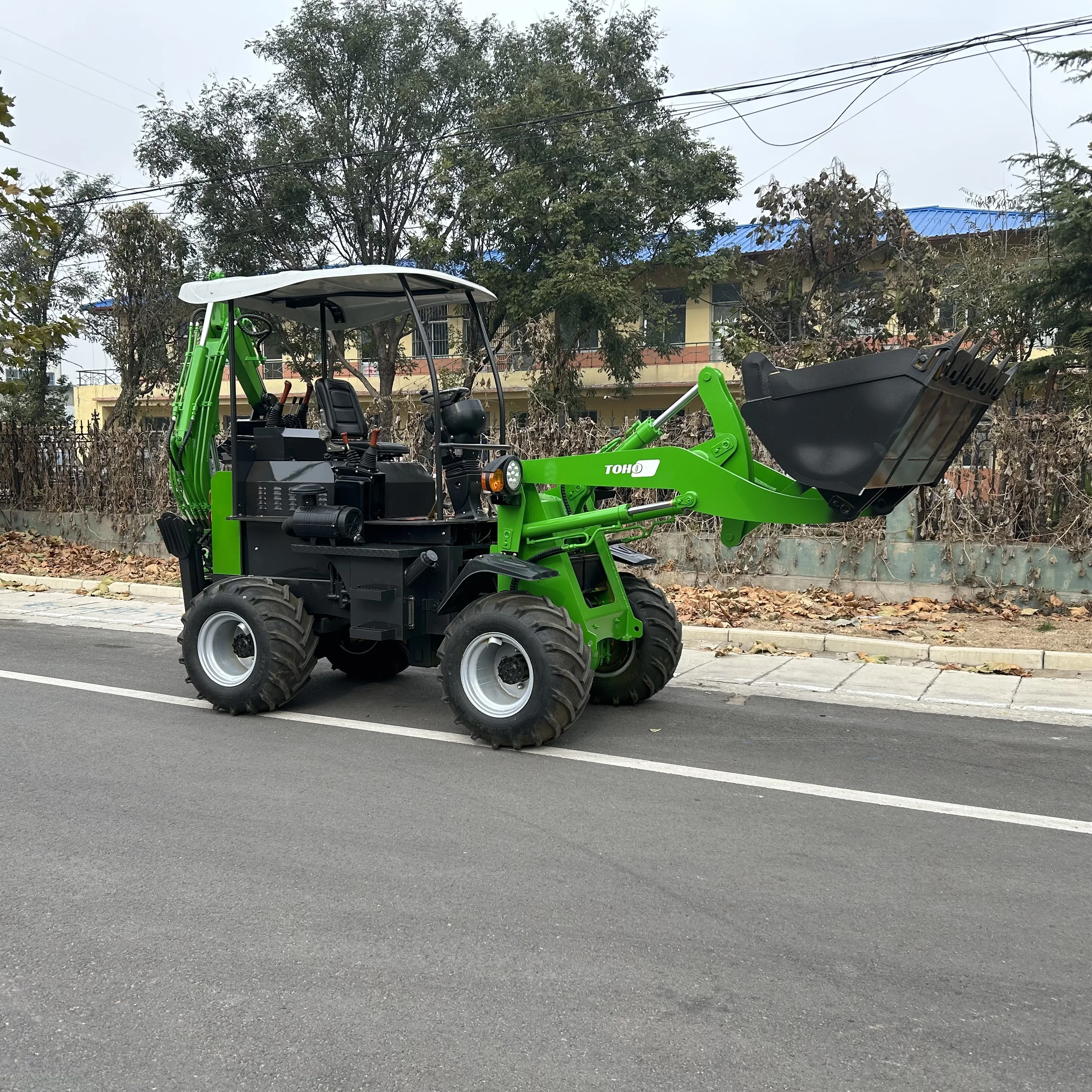 High Quality JCB Mini Backhoe Loaders 5 Ton Hydraulic Wheel Earthmoving Machinery Skid Steer Drive Mini Dumper Type