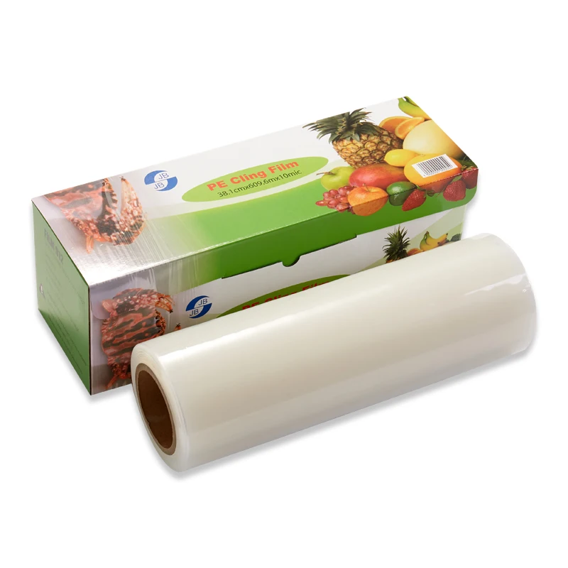 Free Sample PE Cling Film Jumbo Roll PE Material Food Grade For Food Wrap PE Laminated Plastic Food packing Roll