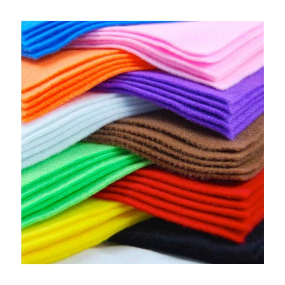 chemical fiber soft needle punched carpet 100% recycled polyester felt fabric rolls