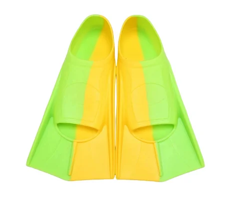 Manufacturer price Full Foot Swim Fins Diving Snorkeling Flippers Short Blade Silicone Swimming Fins with two-tone