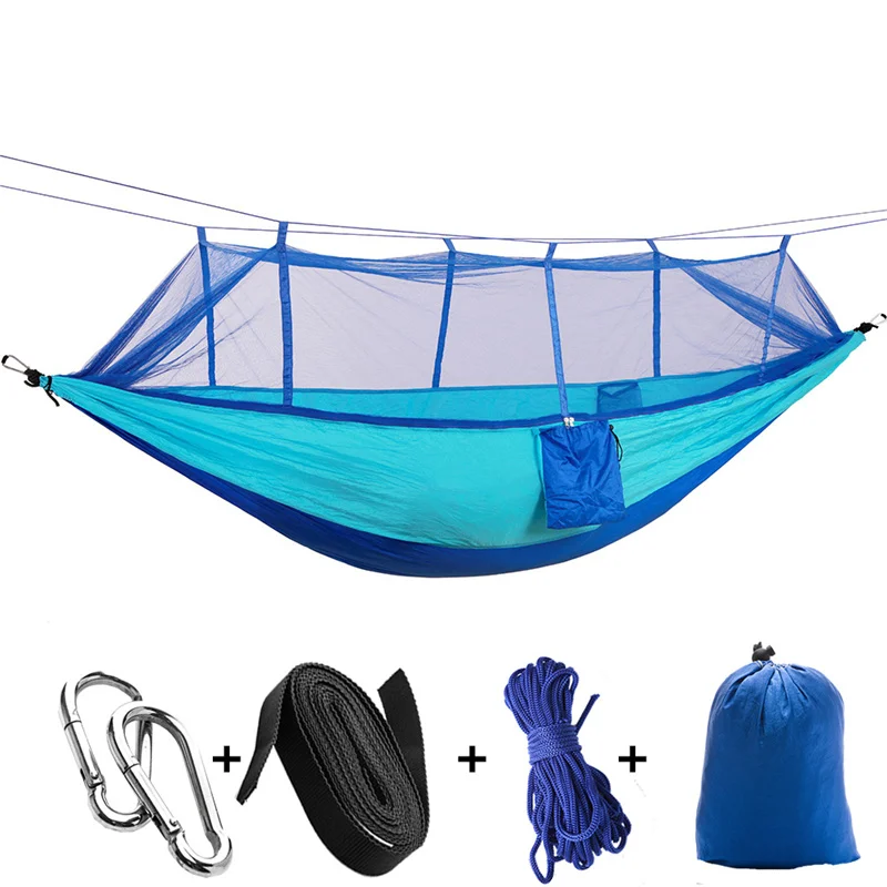 
new style hook hammock with mosquito net, custom outdoor nylon camping mosquito net, outdoor camping tourist tent 