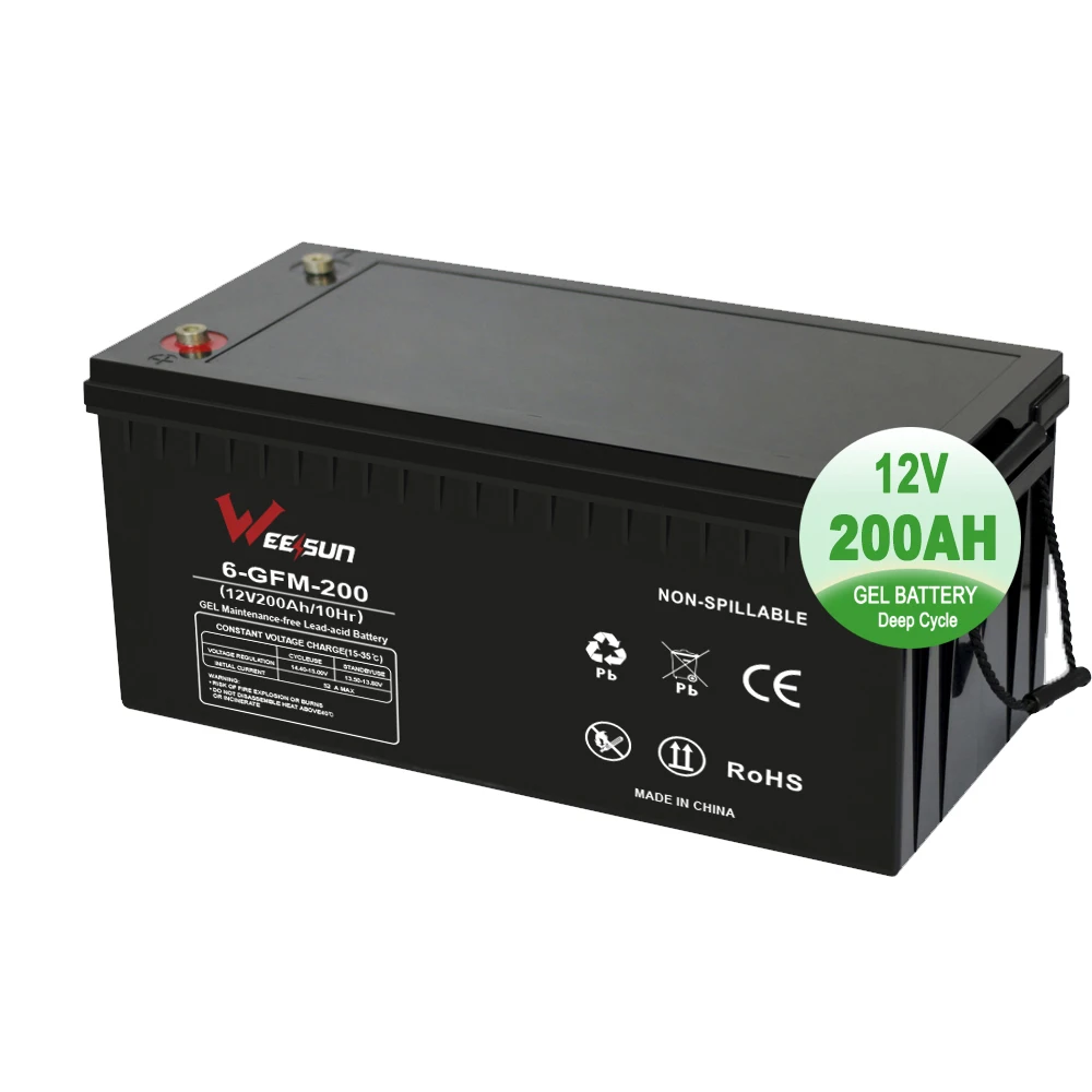 Factory original deep cycle gel inverter solaire  batteries 12v100ah 12v 200ah 12v250ah solar gel energy storage battery