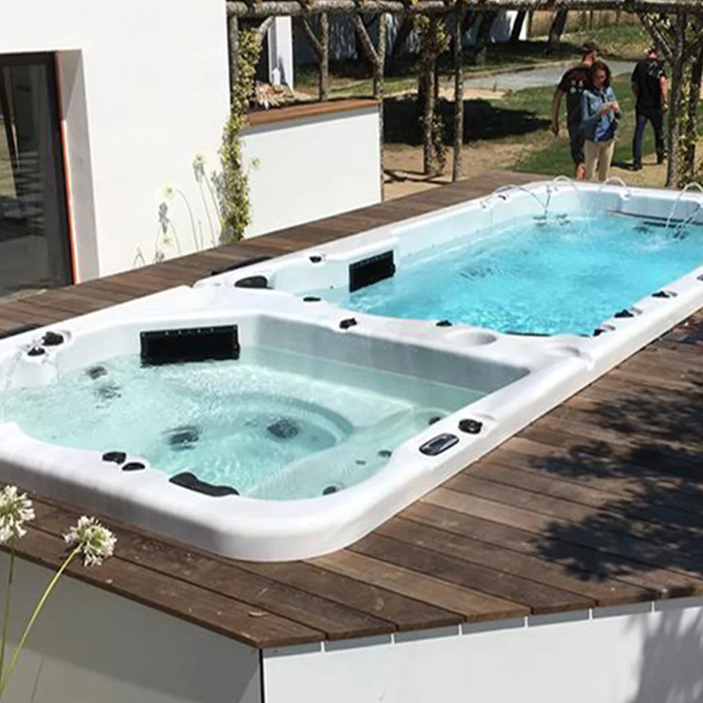Hydro Hot Tub Large Family Used Swim Spa Pool Outdoor Jet Spa Whirlpool Massage Acrylic Spa Tub Outdoor