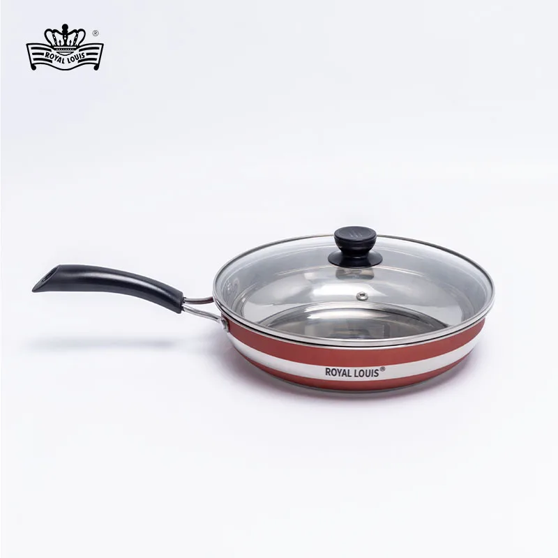 Red And Sliver 12PCS Pot Set With Anti-Scald Handle Cookware Set Less Smoky Easy Clean Kitchenware cookware sets