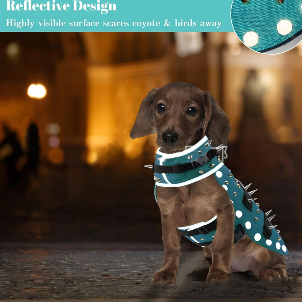 Anti Raptor Hawk Coyotes Proof Kevlar Protection Harness Reflective Coyotevest Spikevest Dog Vest For Small Dogs Puppy Cat