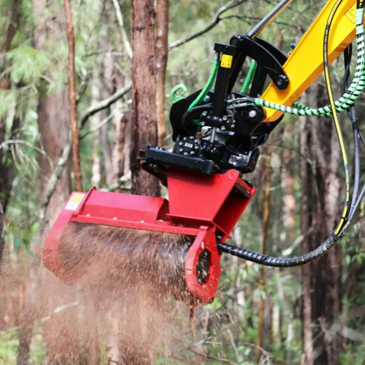Skid Steer Attachments Mini Excavators Loader Mulcher Forestry Excavator Mulchers
