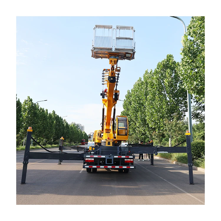 Factory Sale Small 17.5M 21M 23M 35M Telescopic Boom Bucket Aerial Work Platform Truck