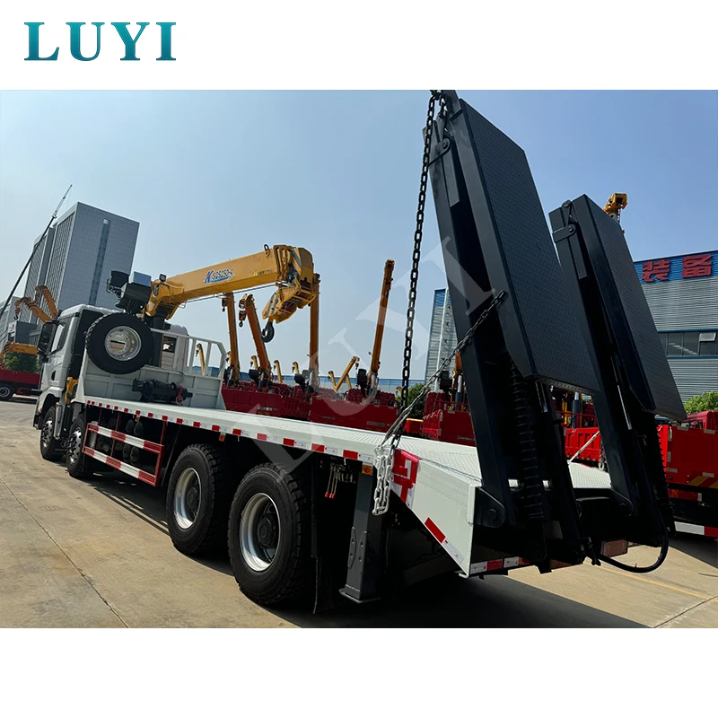 Shacman X3000 6tons Telescopic straight arm Lifting crane with 5 fingers Automatic hydraulic claw mounted on truck tractor