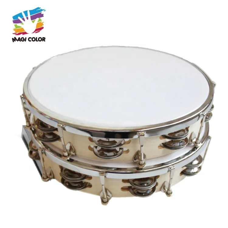 High quality music instrument tambourine with plywood drum shells for kids W07J052