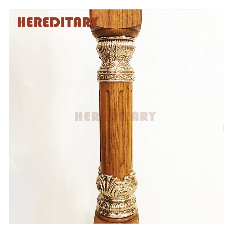 Aluminum support railing posts modern stair pillar balcony copper newel post