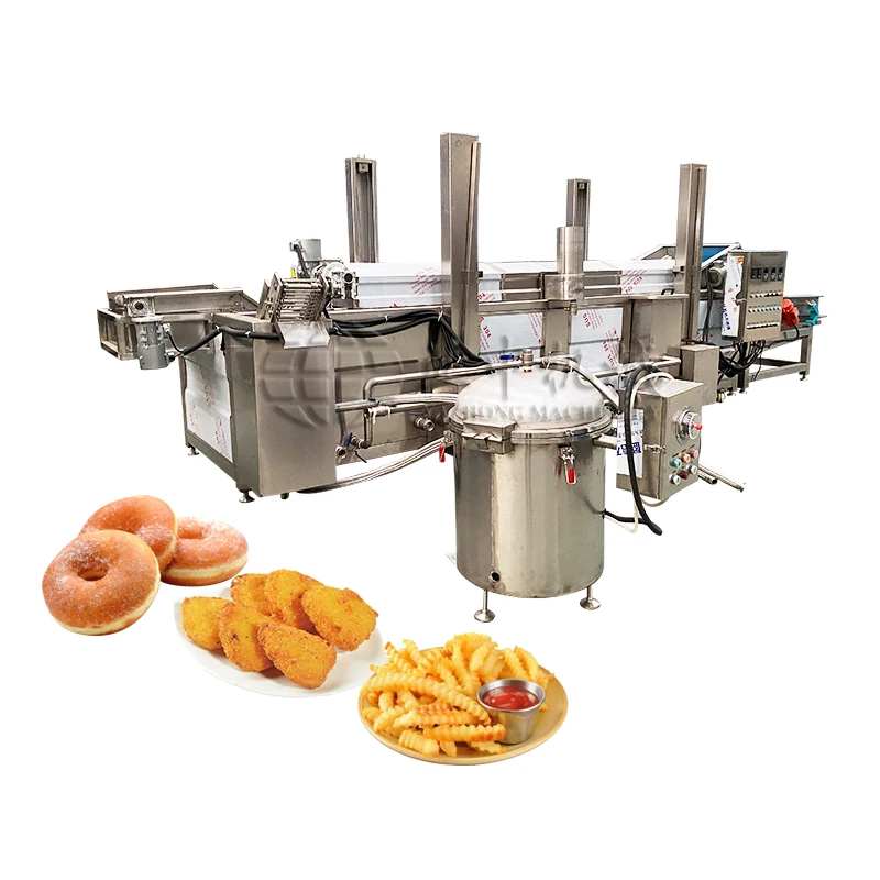 Snacks Machine Mesh Belt Fryer Automatic French Fries Frying Machine Fried Chicken Chop Machine