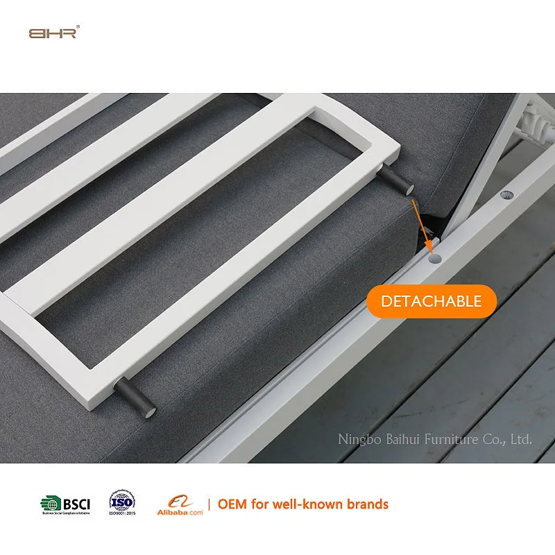 BHR Magical Outdoor Garden Sofa Variable Combination 1 set transformed into 7 sets of aluminum frame waterproof fabric 3 pieces