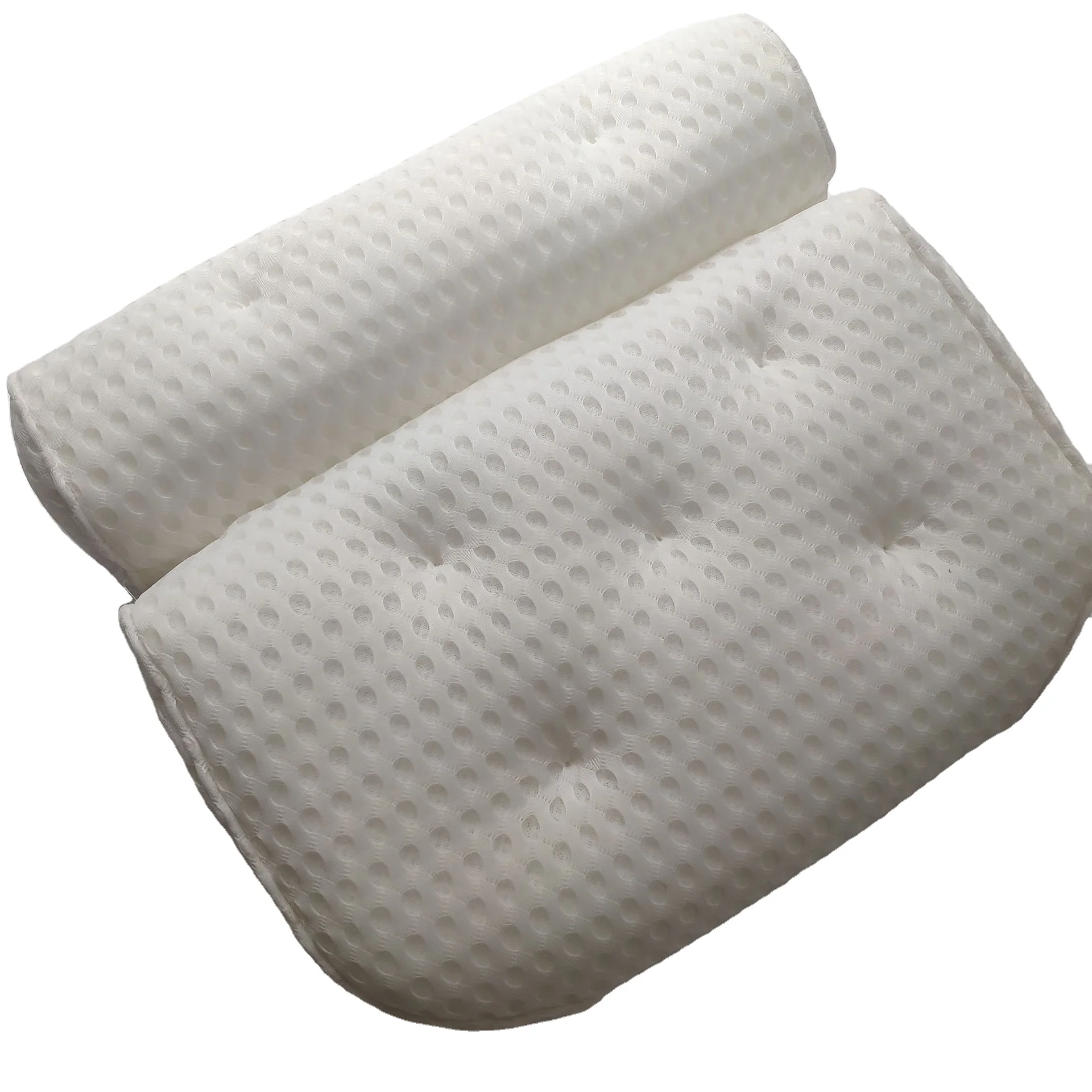 Custom logo Bathtub Pillow Headrest Bath Pillows for Tub Neck and Back Support with Non Slip Suction Cups Spa Bath Cushion