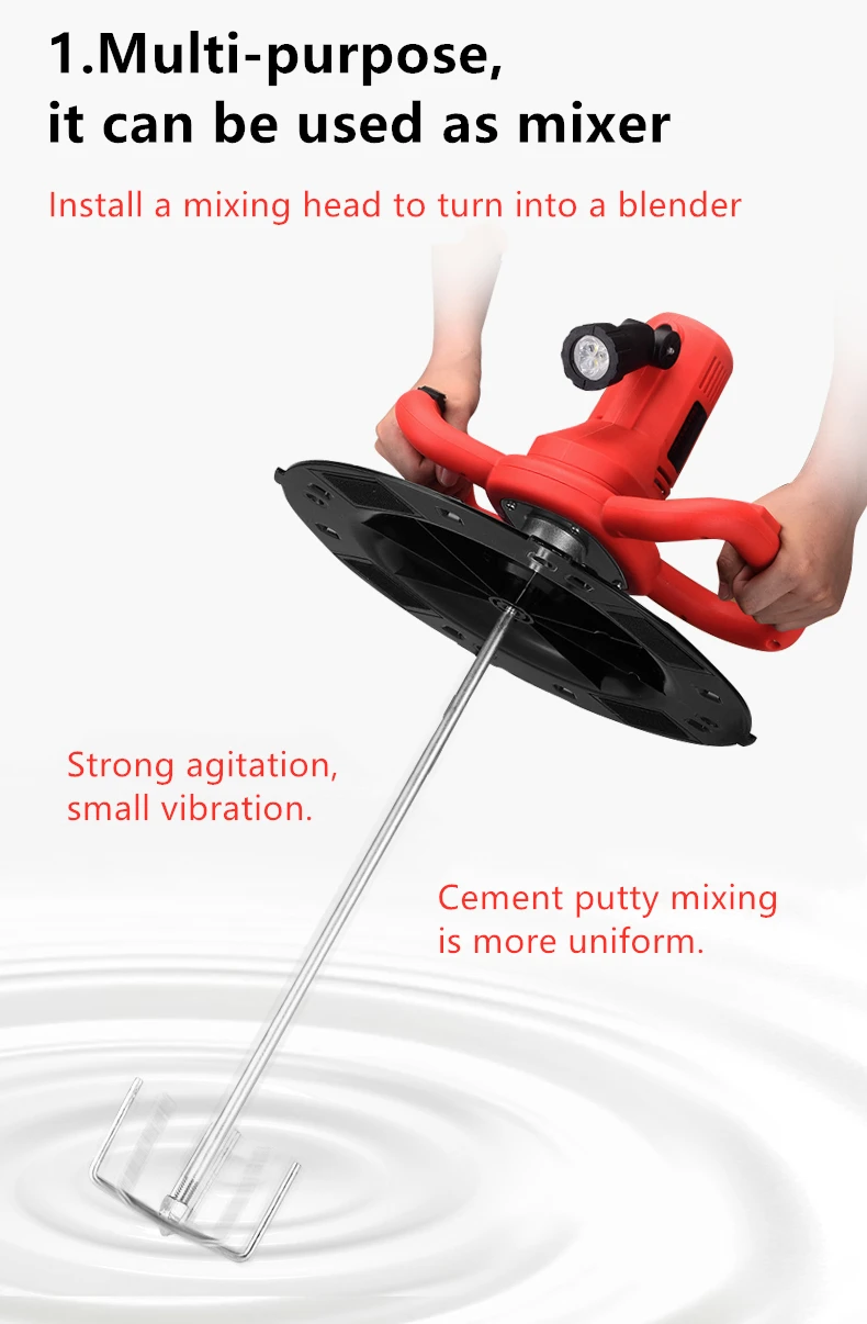 Cement rendering hand-held wall polisher plastering smoothing machine