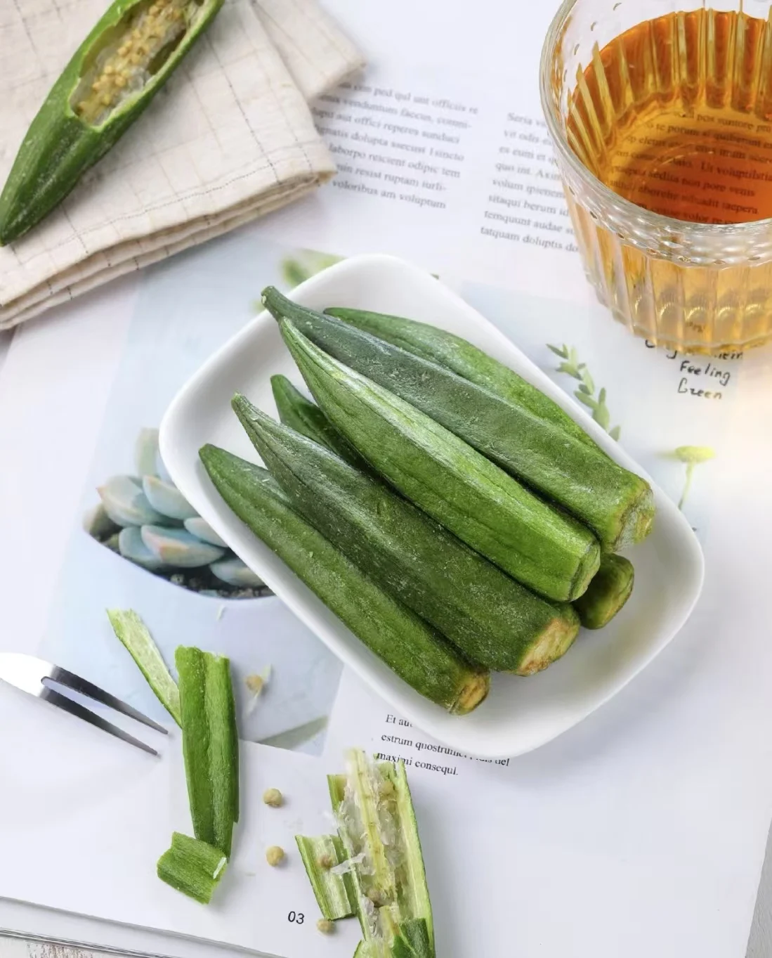 High Quality Chinese Freeze-Dried Okra Crisps Delicious Crispy Snacks Factory Direct OEM Supported Bulk Packaging