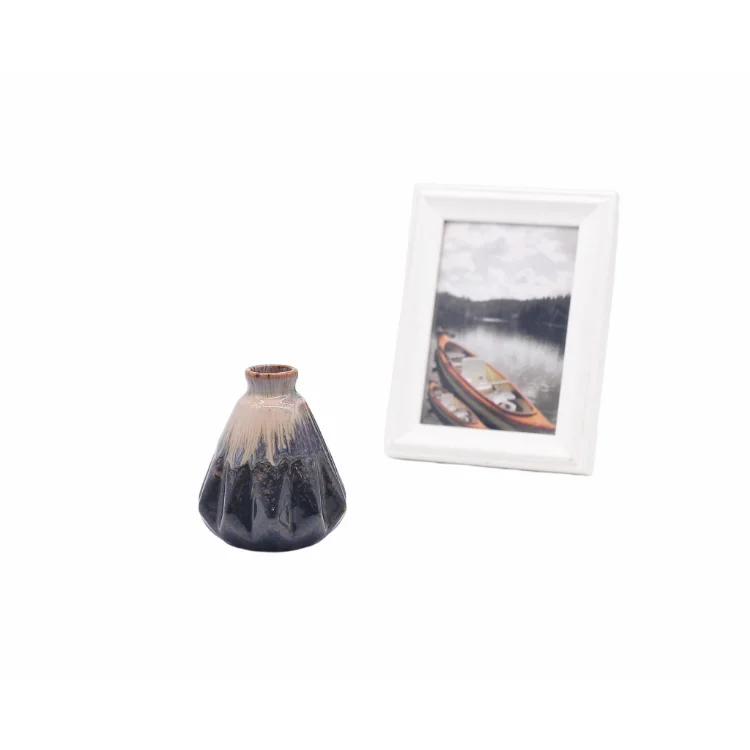 Large Clay Ceramic Matte Single Black Vase For Living Room church decoration vase