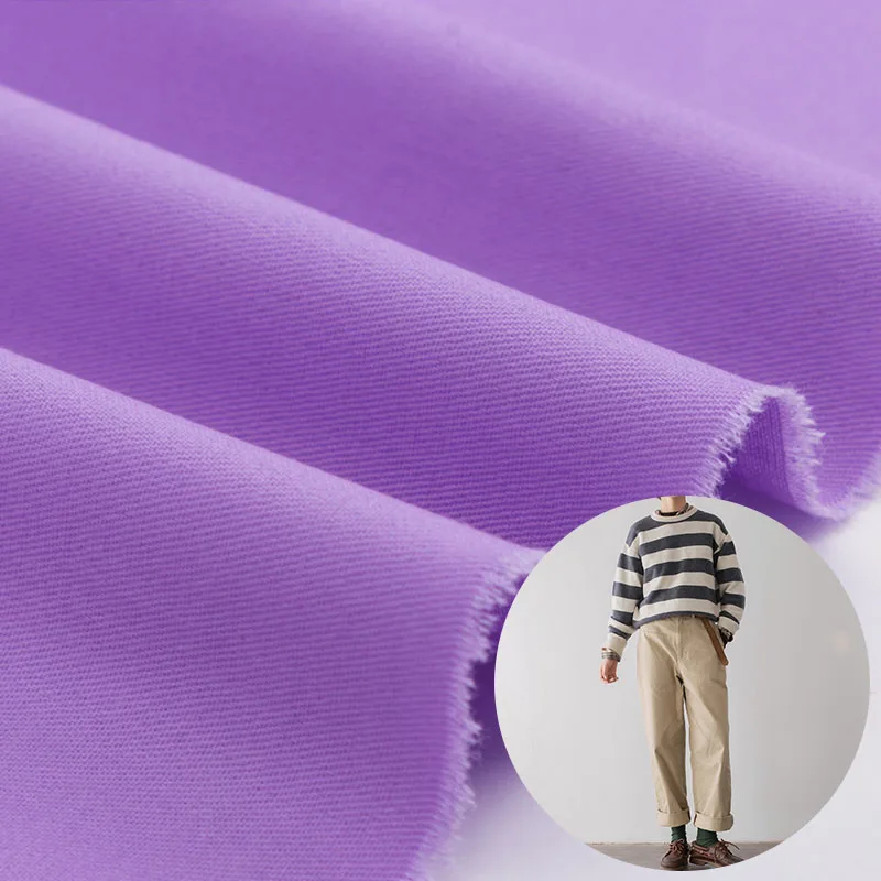 100 cotton material twill imitation Tencel cey fabric for short pants cotton price per meter
