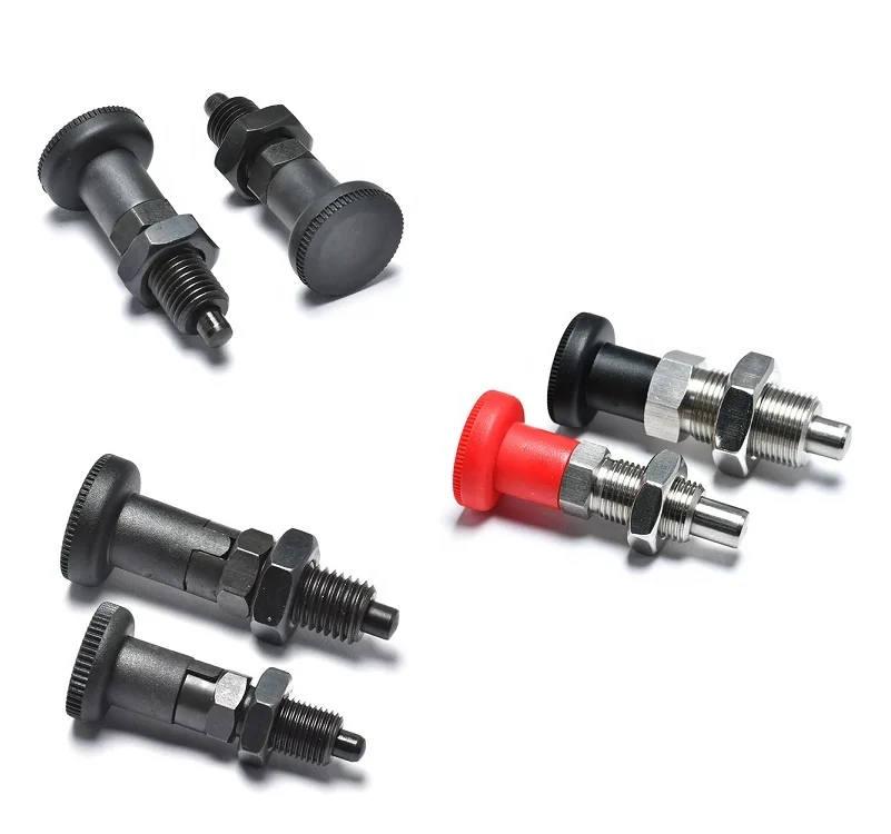 IKS418 Hand Retractable Plunger Pin Push Locking Device GN617 GN617.1 M10 M12 M16 M20 Indexing Pins