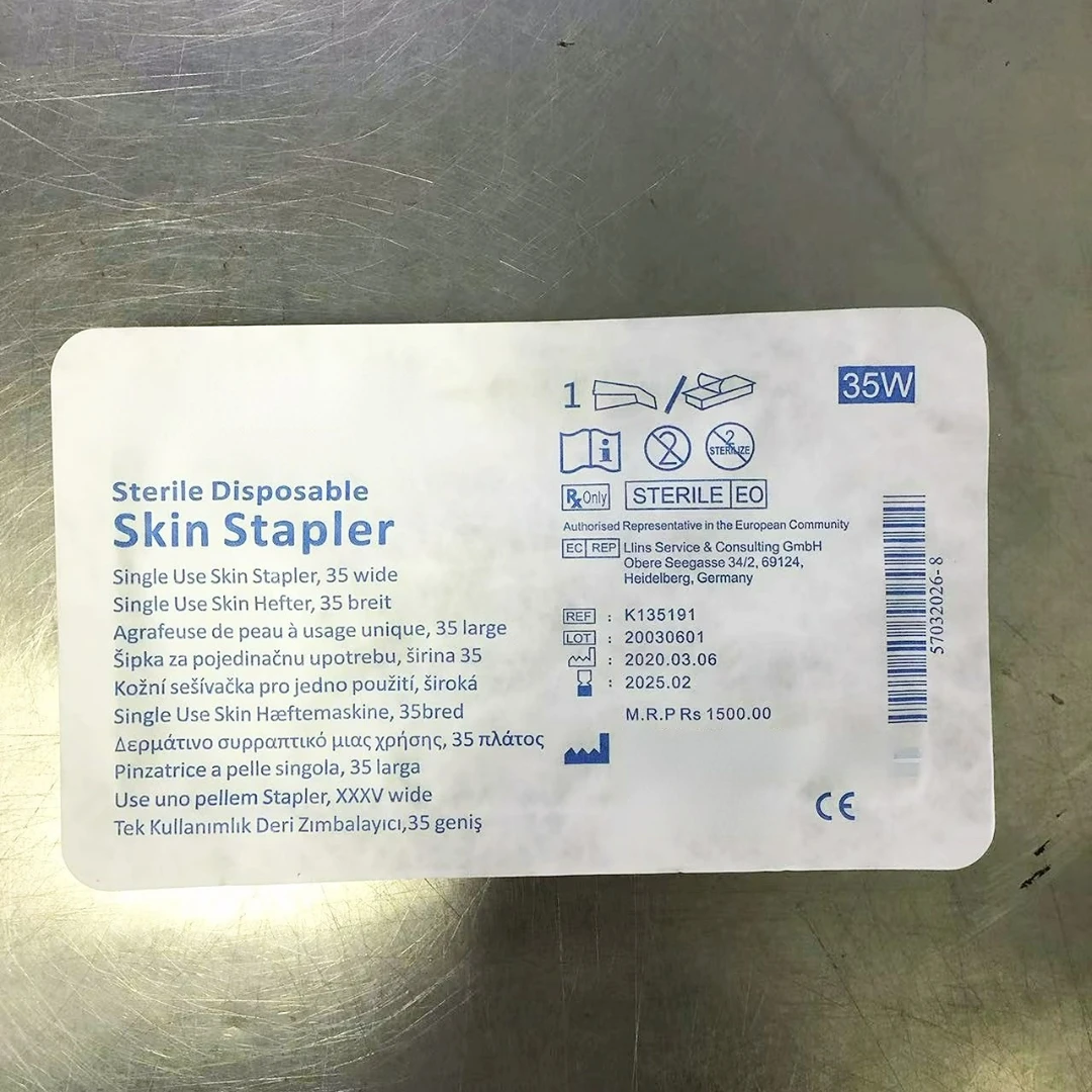 Manufacturer 25w and 35w  surgical staples  disposable absorbable  skin stapler