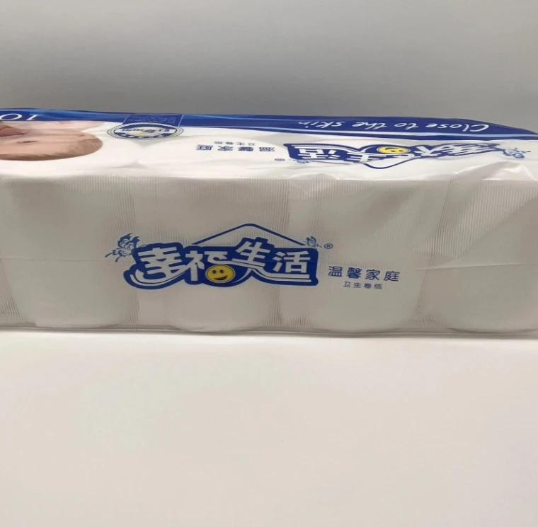 ECO Roll 100% Biodegradable Bamboo Pulp New Design Disposable Baby Toilet Tissues Roll Soft 2-4 PLY Toilet Paper Pack