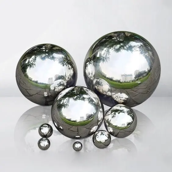 Large Size Outdoor Garden Decor Sculpture Ball Hollow Modern Hot-selling Garden Gazing 304 Stainless Steel Balls For Outdoor