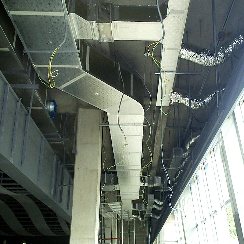 ASTM standard hvac air conditioning system insulation 32kg/m3 25mm fiber glass wool with aluminum foil