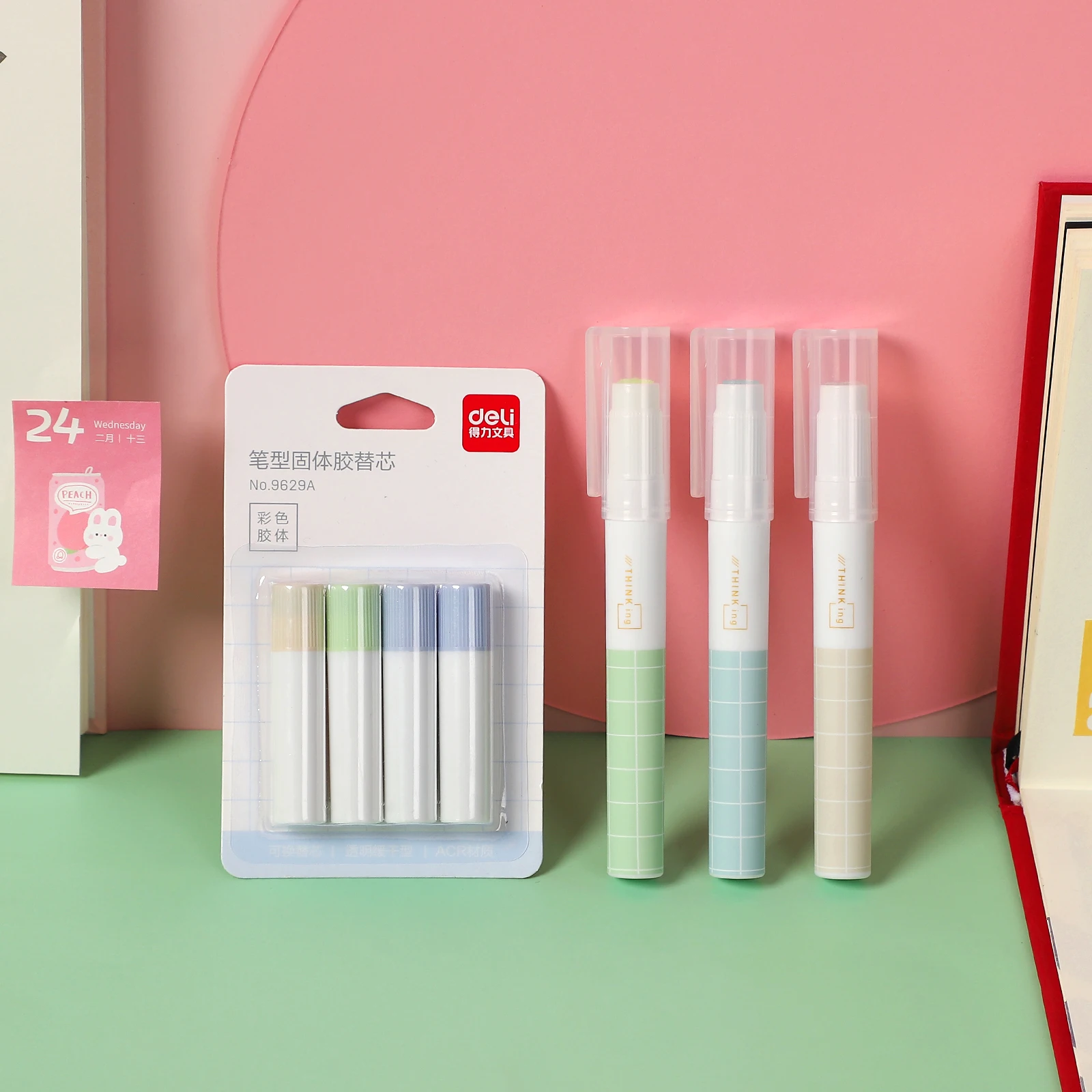 Wholesale Fast Dry Glue Stick Color Jelly Solid Glue Pen Shape Spare Stick Refill Creative Diy Study And Office Supplies