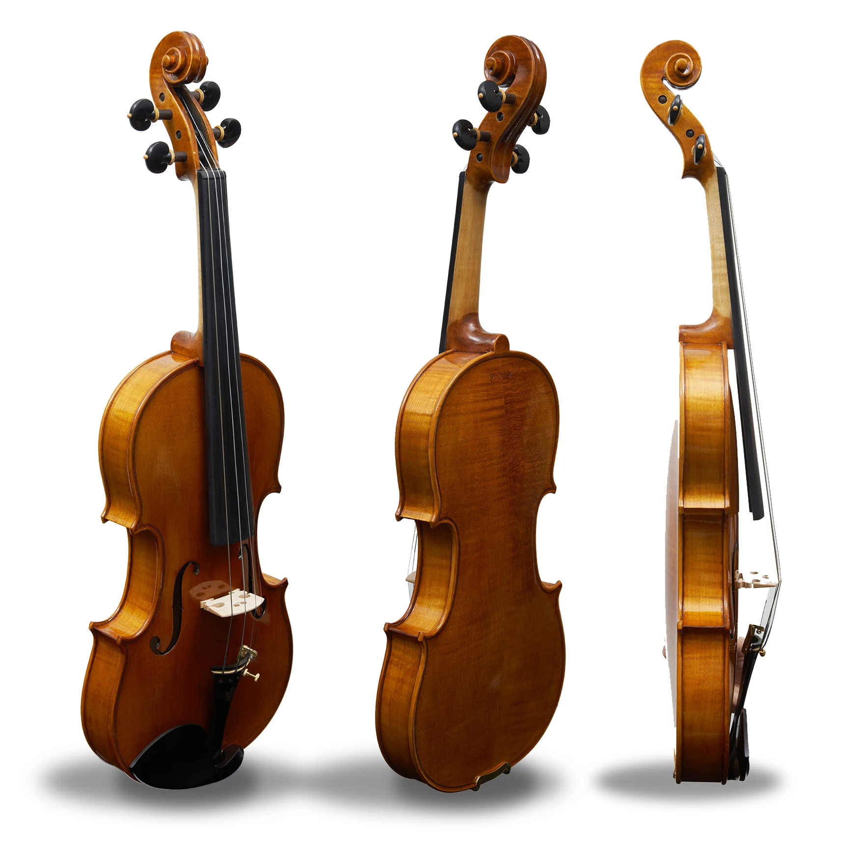 Selected Wood Electric Violin with Rich Tone Exquisite Craftsmanship Flame Maple Back/Side Spruce Face Ebony Wood Bow