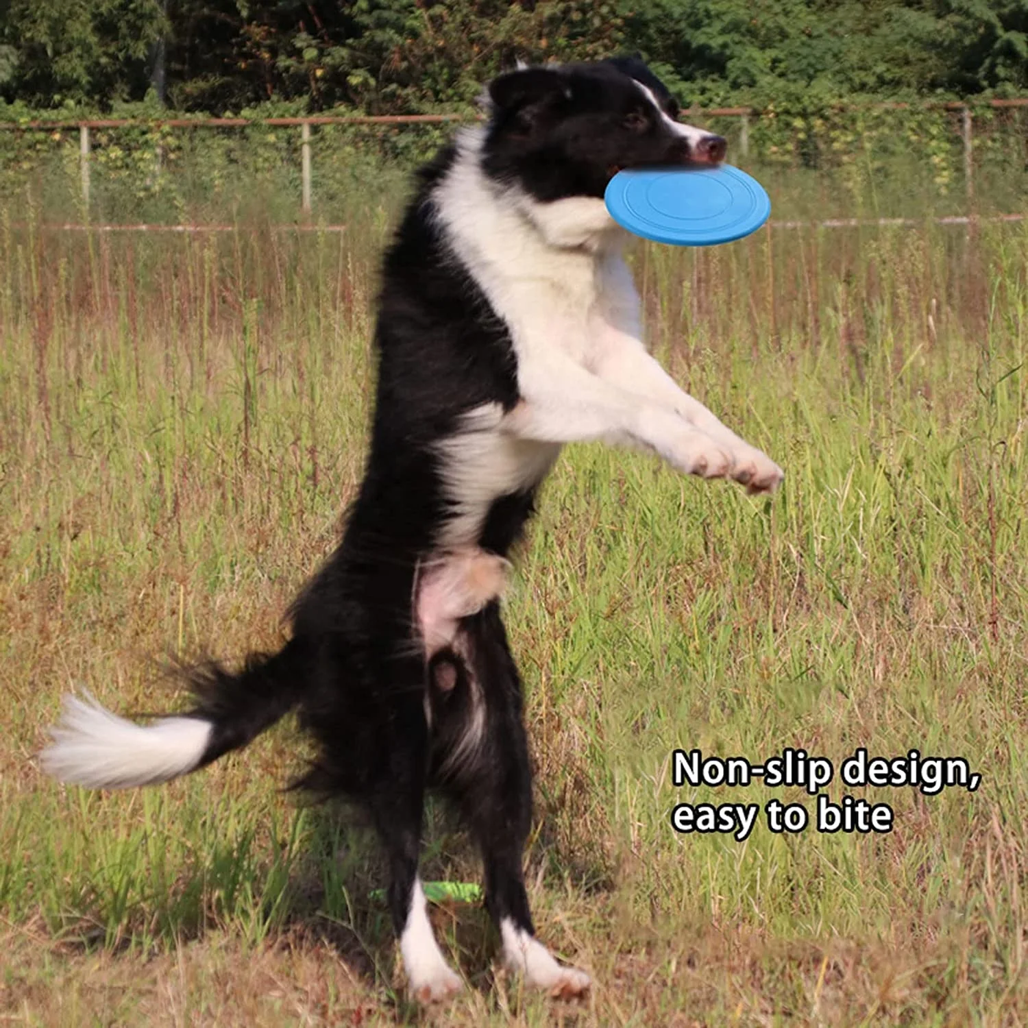 Durable Rubber Flying Disc Lightweight Frisby Dog Toy for Aggressive Play Pets Interactive Flying Disc Toy