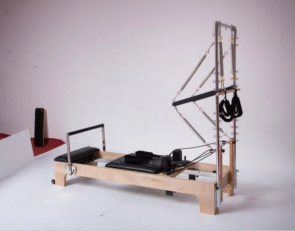 Коммерческий белый кленовый Пилатес реформер с полутрапециевидным сертификатом се