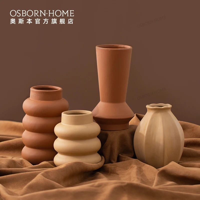 OSBORN modern retro ceramic vase Flower Arranger flower vase porcelain nordic geometric modern vase