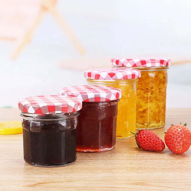 Ru Star Special Design Clear Glass Storage Jar With Screw Cap  for Coffee Bean Peanut Oatmeal