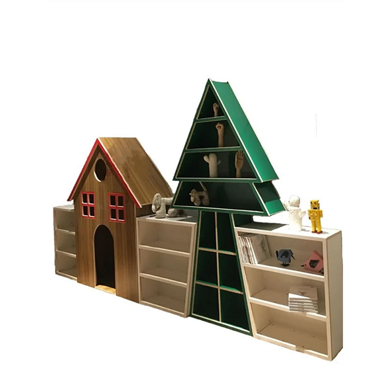 Книжный шкаф для детского сада, школьная библиотека, книжный шкаф для творческого дерева, детская книжка для картин, библиотека для раннего развития, демонстрация библиотеки