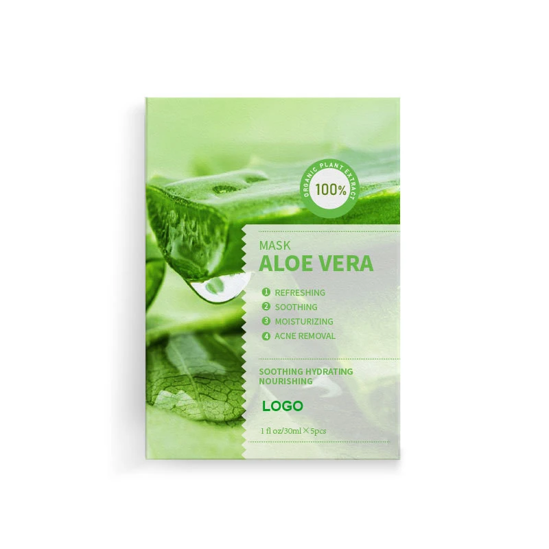 Private Label Wholesale Korean Skincare Aloe Vera  Hydrating Sheet Facial Mask